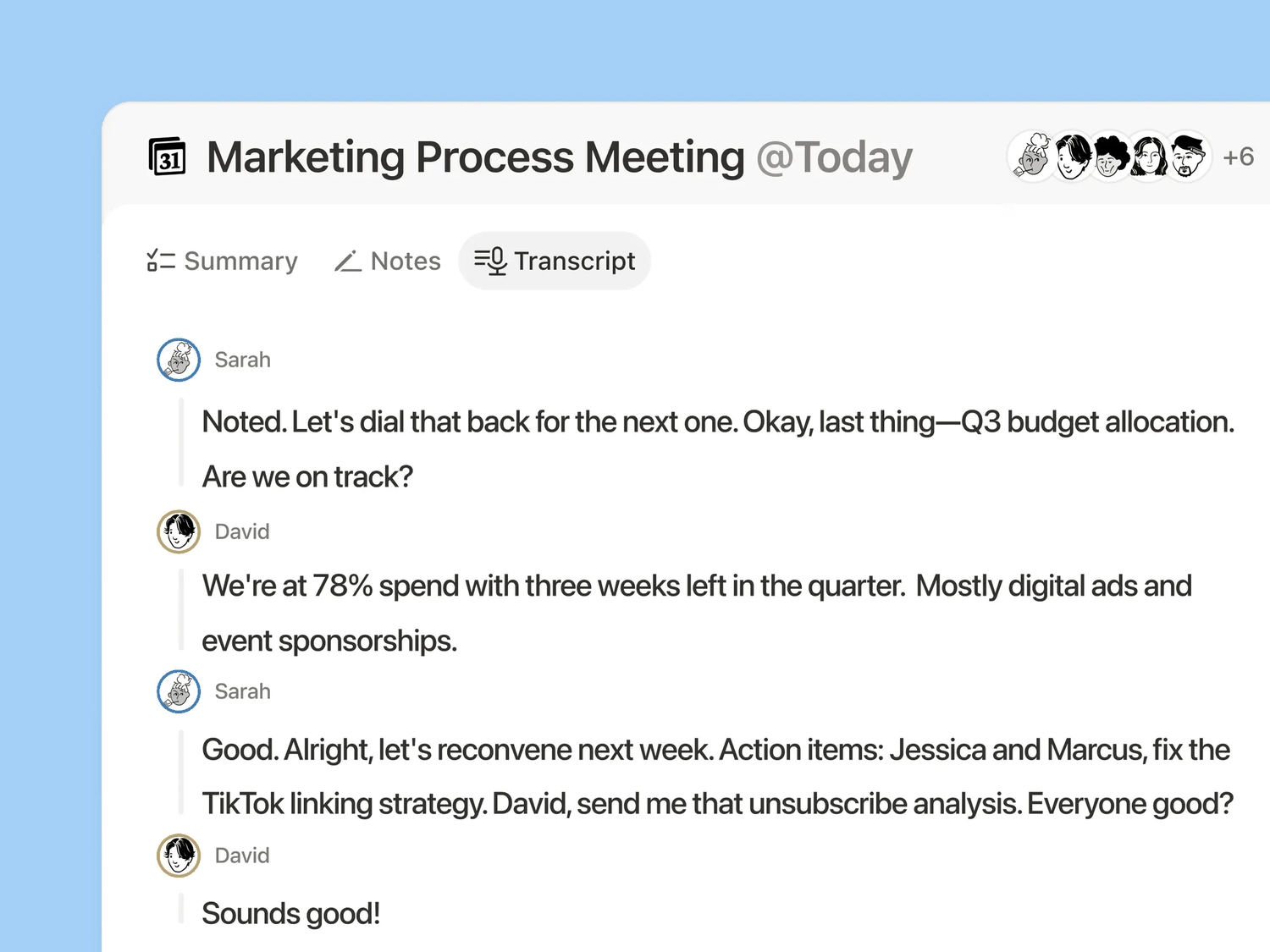 Notion Meeting 逐字稿發言人標籤功能